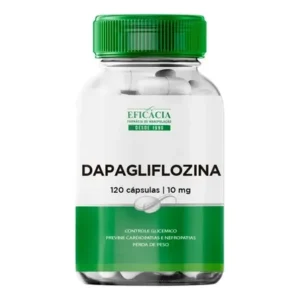 Dapagliflozina 10mg - 120 cápsulas controle glicêmico sabor sem