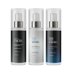 Kit body splash masculino barbarius + enigma midtown 200ml
