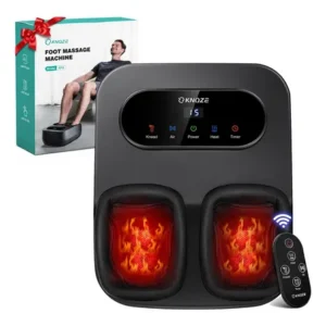 Massageador de pes eletrico portatil com aquecimento e controle remoto para relaxamento pés pernas shiatsu profissional preto