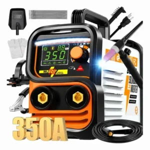 Máquina de solda inversora 20-350a mma+tig vuryz portátil mma/tig 2 em 1 com tela lcd e luz led para... 220v laranja