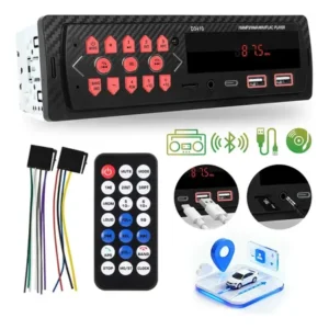 Som rádio automotivo 1 din mp3 player bluetooth 4x45w fm usb pen saída rca