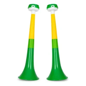 Kit 2 cornetas vuvuzela grande torcida copa 2026 brasil amarelo