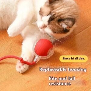 Inteligentes brinquedos para gatos bola de rolamento automática cauda falsa recarregável elétrico