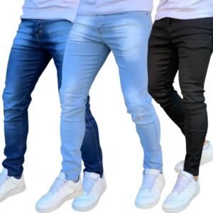Kit calças jeans masculina estica muito direto da fabrica skinny linha premium nf