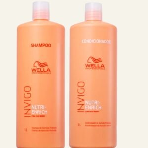 Kit wella professionals shampoo condicionador invigo nutri enrich 1l cabelo ressecado quimicamente