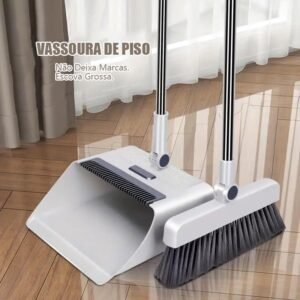 4 em 1 conjunto de vassoura e pá revolucionário - limpeza rápida sem sujeira! o vassouras