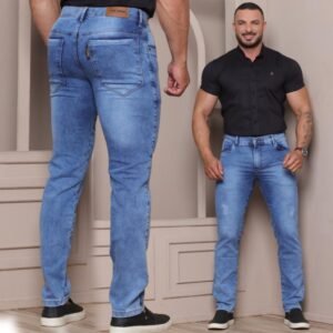 Calça jeans masculina com lycra linha premium alta qualidade