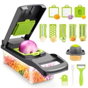 Cortador, fatiador e ralador manual multifuncional de legumes alimentos (12 funções)