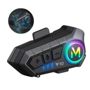 Fone v10 moto bluetooth à prova dágua rgbm sem fio chamadas mãos livres