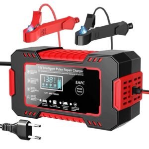 Carregador de bateria 12v inteligente mazzilli – lcd, 15ah a 100ah, carrega carro e moto.077