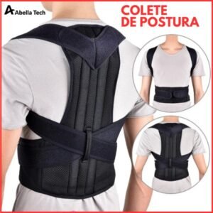Colete corretor postural coluna cinta reforçada unissex para e lombar com ajuste