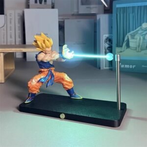 Dragon ball son goku kamehameha lâmpada noturna modelo de decoração mesa noite anime em torno brinquedos infantis