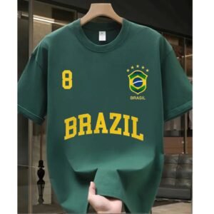 Camiseta brasil copa mundo unissex algodão premium envio imediato