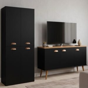 Queima de estoque - kit armário organizador retrô + balcão buffet multiuso