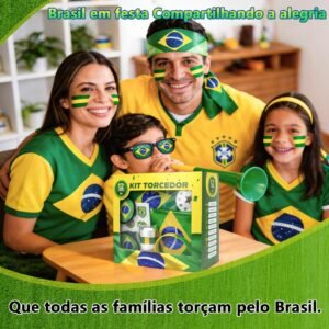 Kit torcedor combo de torcida para partida futebol do mundo 2026 brasil
