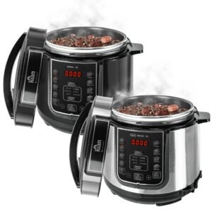 Panela de pressão elétrica digital 6 litros preta ou inox - kian