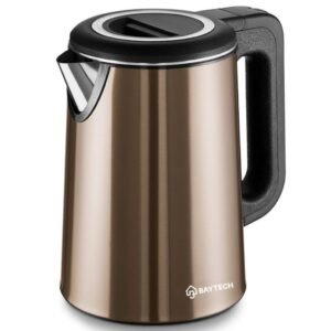 Chaleira elétrica inox 2l 127v/220v aquecimento rápido para café e chá base segura inmetro