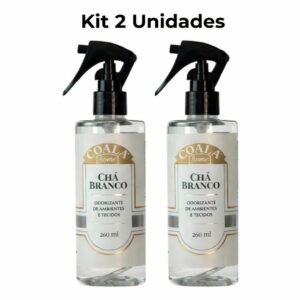 Kit 2 unidades coala odorizante de ambientes e tecidos chá branco 200ml