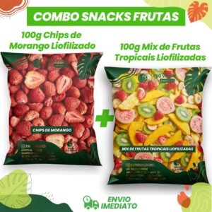 Kit morango chips + mix de frutas tropicais