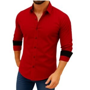 Camisa masculina social manga longa slim confortavel elegante casual envio rapido