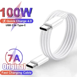 Cabo original usb c para tipo 100w pd iphone 16 plus 15 pro max samsung huawei xiaomi realme iqoo poco usb-c tipo-c