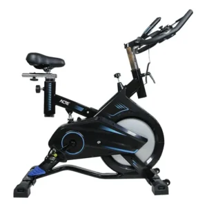 Bicicleta ergométrica para spinning e17 treino cardio em casa monitor lcd acte sports preto/azul