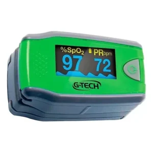 Oxímetro pediátrico g-tech verde e cinza