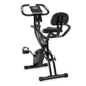 Bicicleta ergométrica vertical dobrável exercicio para perna cor preto