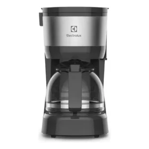 Cafeteira elétrica electrolux jarra vidro, acabamento inox filtro permanente removível sistema corta pingos capacidade 15 xicaras 600ml ecm10​