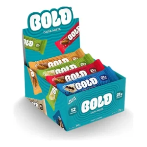 Bold barra de proteína 60g caixa mista 12 un 21g sabores variados misto