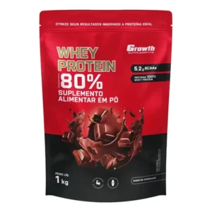 Whey protein concentrado 1kg growth supplements - chocolate