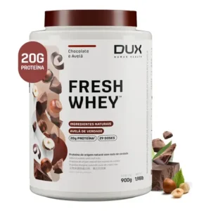 Fresh whey dux 900g chocolate belga e avelã pote natural
