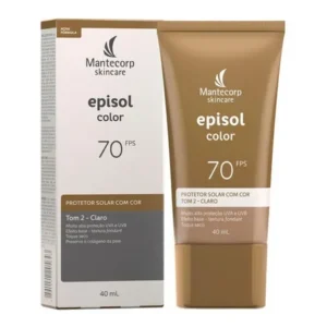 Mantecorp protetor solar facial episol fps 70 tom 2 claro