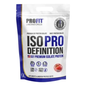 Whey isolada iso pro definition refil 1,8kg profit labs suplemento