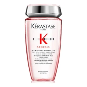 Shampoo antiqueda fortificante com células nativas de edelweiss e raiz gengibre para cabelos oleosos, finos ou normais, genesis bain hydra-fortifiant kérastase, 250ml