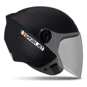Capacete moto ebf spark jet aberto cor preto/fosco 60