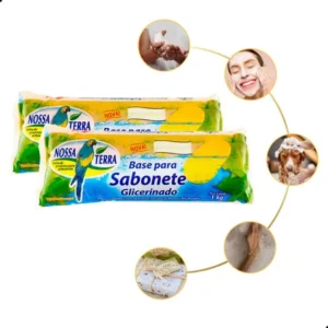 Base glicerinada branca para sabonete nossa terra