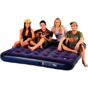 Colchão inflável king size mor grande barraca acampamento casa azul