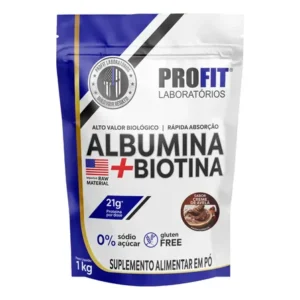 Suplemento em pó profit labs albúmina sabor creme de avelã refil 1000g
