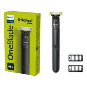 Barbeador e aparador elétrico philips oneblade 2 pentes, sem fio à prova d'água - qp1424/10 preto 127/220v