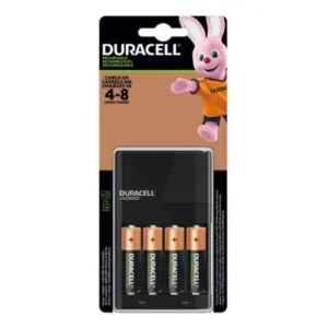 Carregador de pilhas recarregáveis duracell aa/aaa com 4 aa