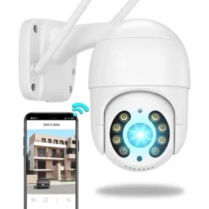 Câmera ip a8 app icsee infravermelho prova d'água externa wifi hd cor branco