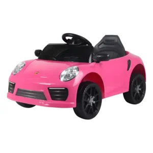 Carro elétrico infantil 12v bang toys rosa com controle remoto e luzes