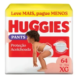 Huggies fralda pants roupinha proteção acolchoada xg - 64 un extra grande (xg) sem gênero