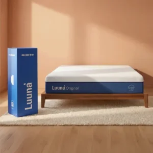 Colchão casal luuna original firme, espuma 26cm com bloqueio de movimento, 10 anos garantia branco