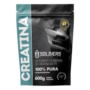Creatina 600g suplemento monohidratada em pó 100% pura - soldiers nutrition