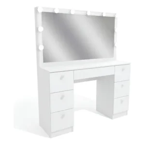 Penteadeira ditália pe80 com kit luz branco cor