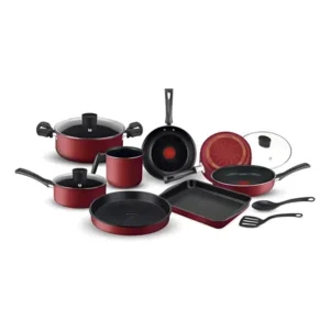 Conjunto 10 peças rochedo limpa fácil cor vermelho