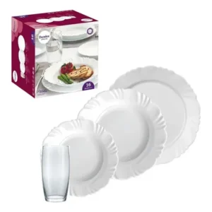 Aparelho de jantar pétala nadir figueiredo - kit 16 peças branco liso