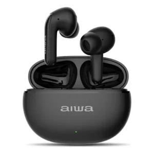 Fone de ouvido earbud aiwa eb-01-b bluetooth ipx5 anc modo ambiente preto